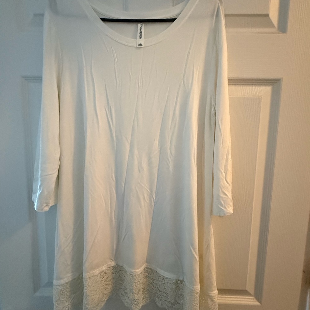 Zenana Outfitters White Premium Top
